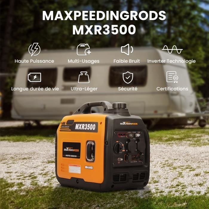 Groupe électrogène Inverter essence 3000W / 3500W Générateur Inverter Portable Compact prises USB et 230V Avec notice en Français – Image 2