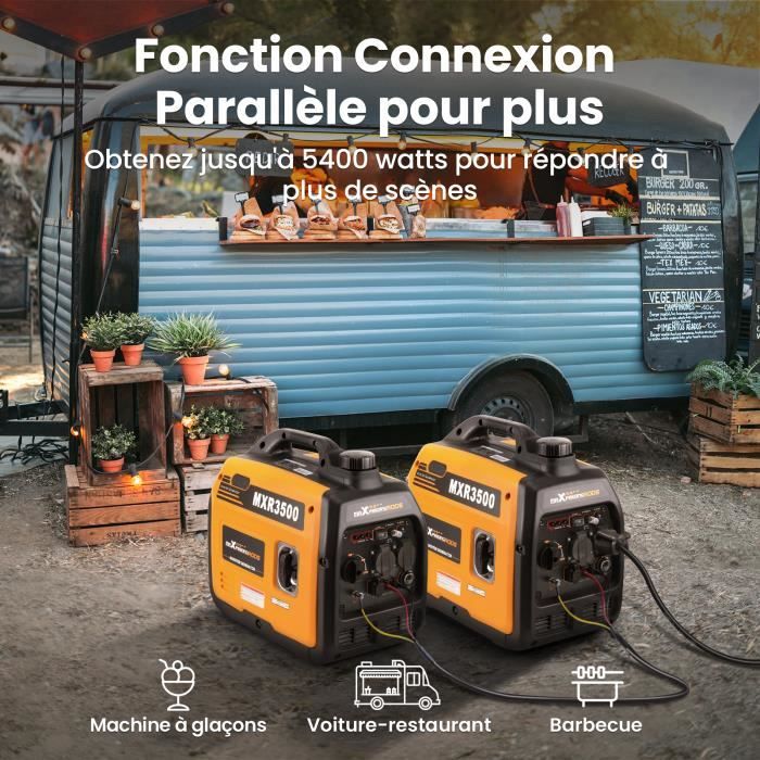 Groupe électrogène Inverter essence 3000W / 3500W Générateur Inverter Portable Compact prises USB et 230V Avec notice en Français – Image 3