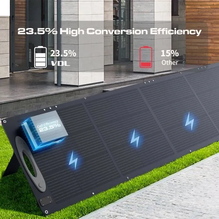 VDL Panneaux Solaires Pliables 200W, Cellule Solaire Monocristalline, 20V Générateur Solaire avec Multi-contact 4 – Image 2