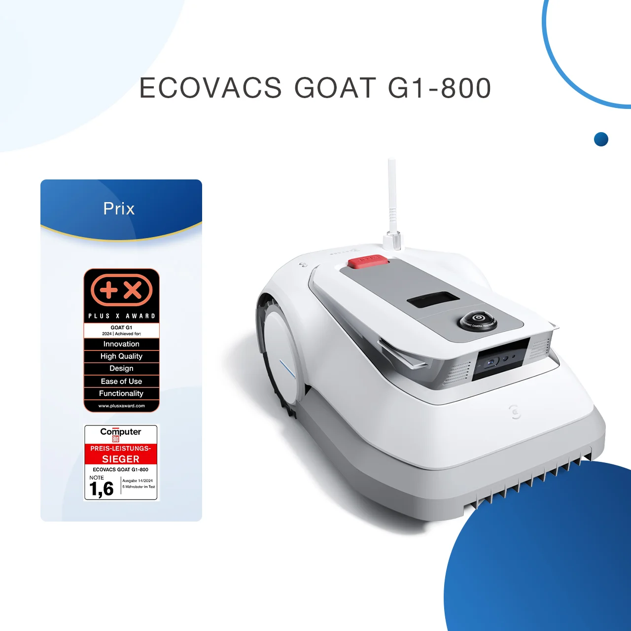 ECOVACS GOAT G1-800 Blanc – Image 2