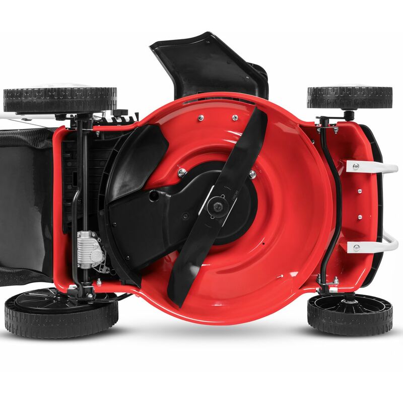 Tondeuse à gazon GREENCUT GLM770X - Essence 165cc - 6cv - 4 temps OHV moteur - Automoteur - Double tranchant - Lame acier 460mm - 18 hauteur de coupe réglable - Panier d'une capacité de 55L – Image 2