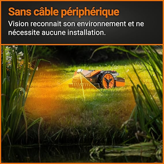 WORX - LANDROID Vision - 600 m² - WR206E.1 - Robot Tondeuse connecté sans Fil périphérique – Image 3