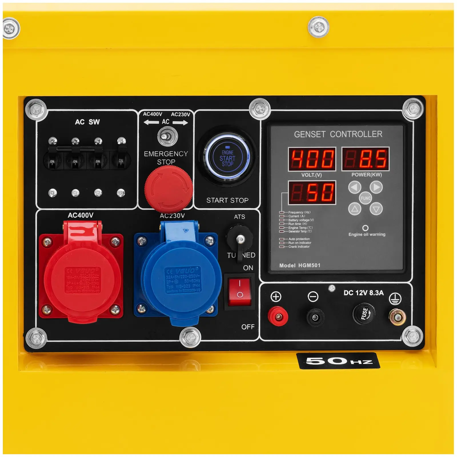 Groupe électrogène diesel - 7220 / 8500 W - 30 L - 240/400 V - mobile - AVR – Image 2