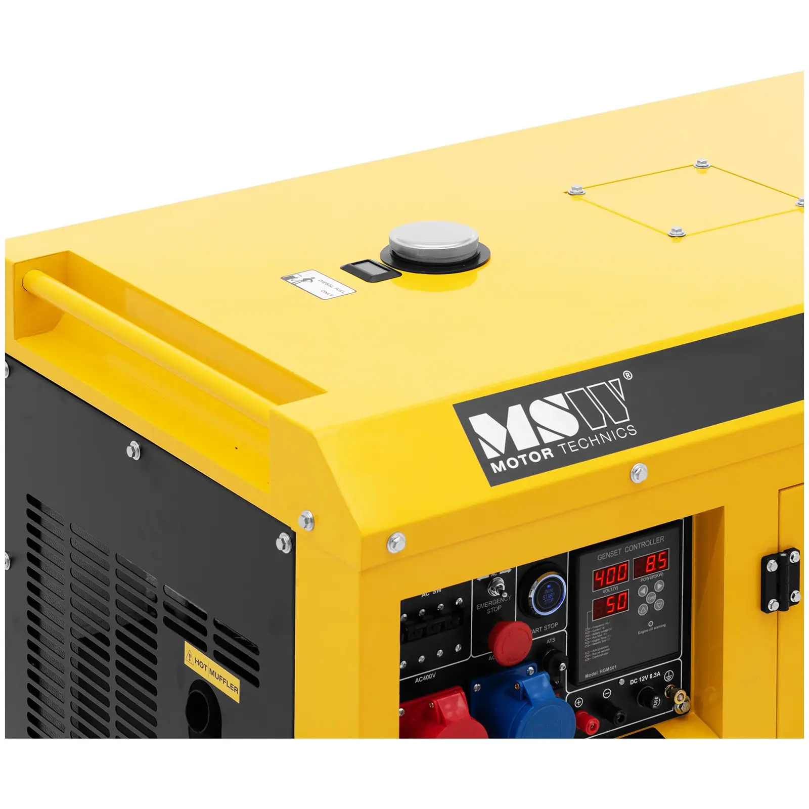 Groupe électrogène diesel - 7220 / 8500 W - 30 L - 240/400 V - mobile - AVR – Image 3