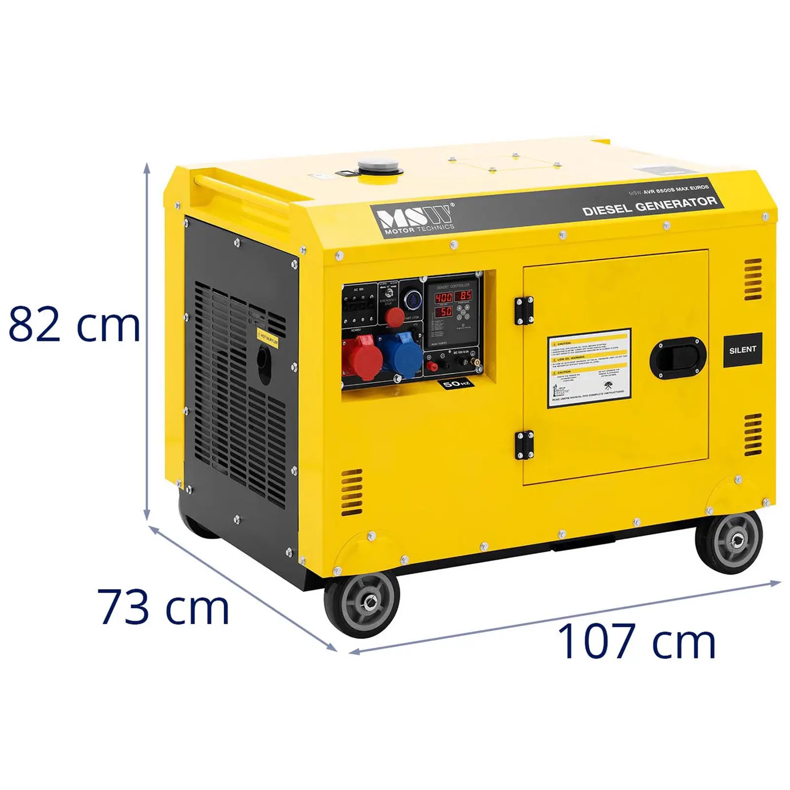 Groupe électrogène diesel - 7220 / 8500 W - 30 L - 240/400 V - mobile - AVR – Image 7