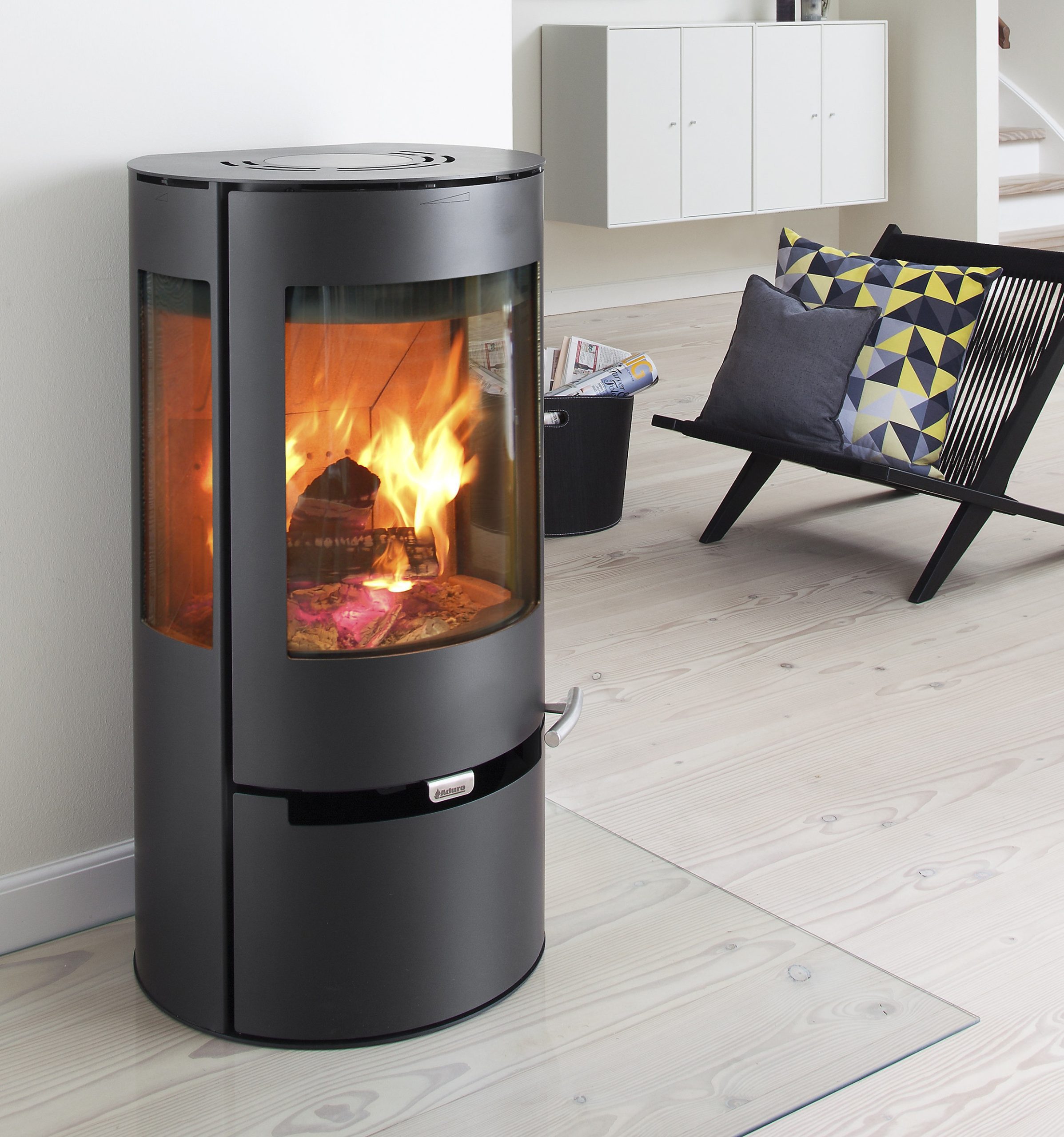 Poêle à bois en acier Aduro 9 avec tiroir 6kW 140m² – Image 2