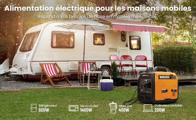 MaXpeedingrods 3300W Groupe électrogène inverter à essence 4 temps avec prises USB et 230 V générateur silencieux léger secours pour les caravanes de garage camping – Image 8
