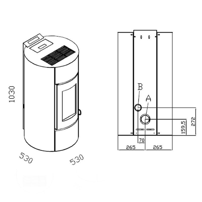 Poêle à granulés Segreto étanche 9 kw – Image 4
