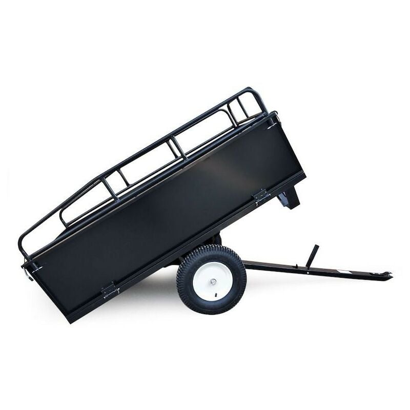 Remorque basculante pour auto portée et quads 200x78x94,5 cm avec grille 300 kg max – Image 2