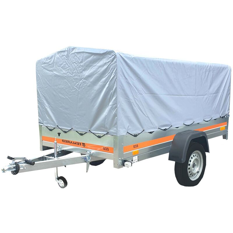 Grande remorque basculante 263X125X110 cm + bâche haute – Image 2