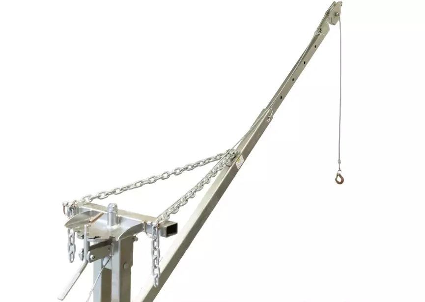 Remorque double essieux 4 roues 1400kg benne galvanisée basculante + grue 2000x1070x580 mm Torros – Image 6
