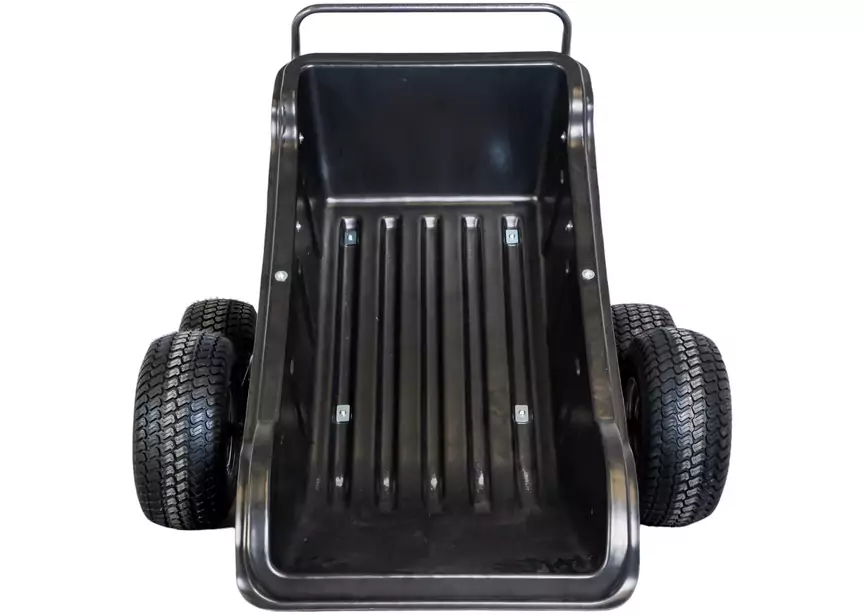 Remorque double essieux 550kg benne en plastique PE basculante 1600x826x475 mm Torros – Image 4