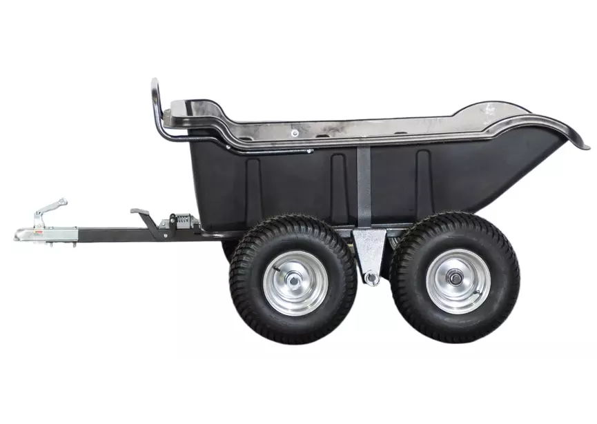 Remorque double essieux 550kg benne en plastique PE basculante 1600x826x475 mm Torros – Image 7