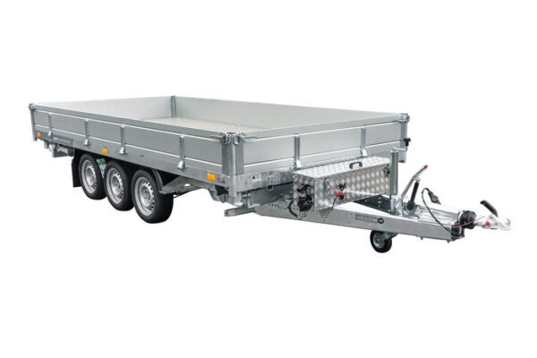 REMORQUE BENNE HYDRAULIQUE 3 ESSIEUX 400×200 UNITRAILER TASKER 400/3C 3500 KG – Image 6