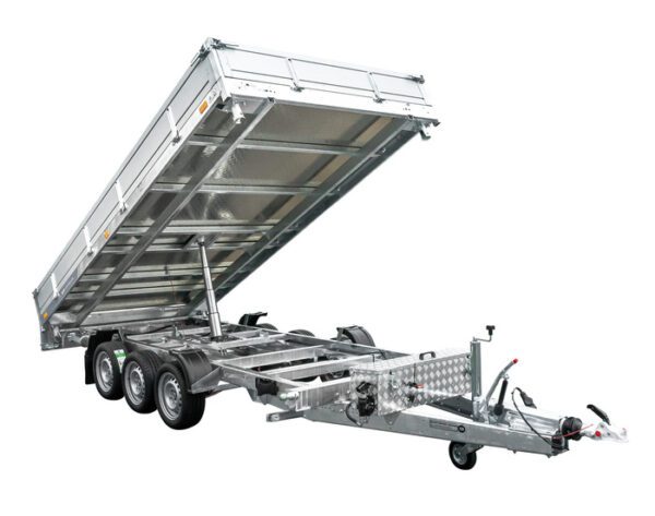 REMORQUE BENNE HYDRAULIQUE 3 ESSIEUX 400×200 UNITRAILER TASKER 400/3C 3500 KG – Image 7