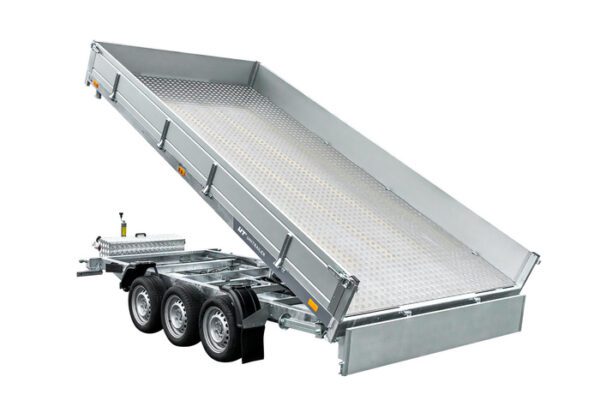 REMORQUE BENNE HYDRAULIQUE 3 ESSIEUX 400×200 UNITRAILER TASKER 400/3C 3500 KG – Image 9