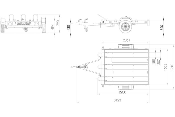 Remorque moto basculante UNITRAILER MOTO 3 – Image 7