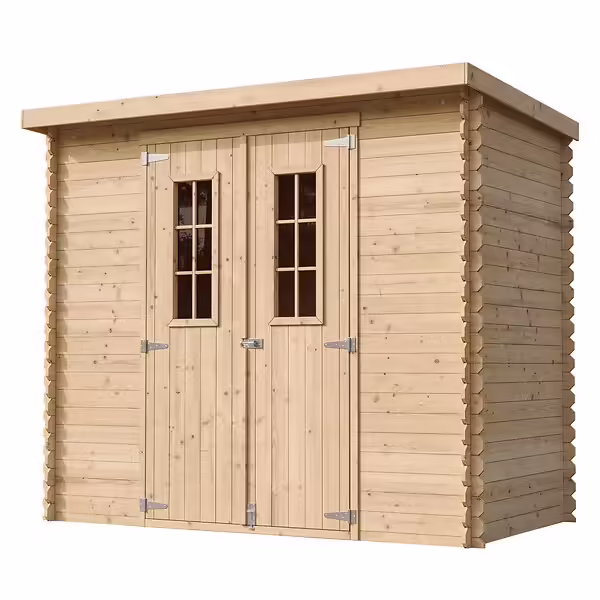 Abri de jardin en bois - Stockage extérieur l239xL142xH200cm/2.63 m2 - Petit abri à outils, Local à vélos - TIMBELA M310 C – Image 2