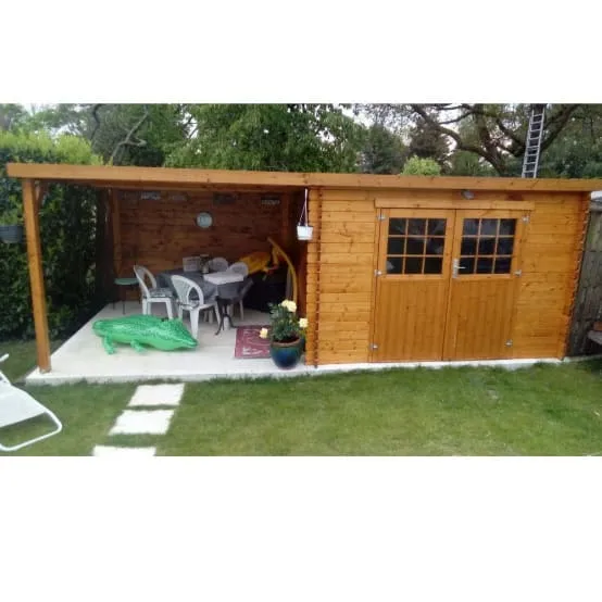 Abri de jardin bois auvent toit plat 18m² Eden Décor et Jardin – Image 2