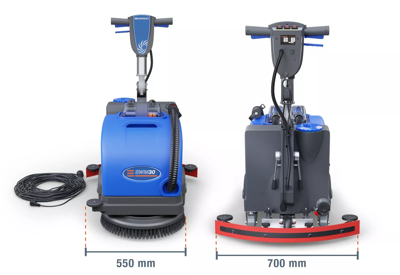 Autolaveuse SWM30, 1.200 m²/h, diamètre de brosse 430 mm, wipeket – Image 2