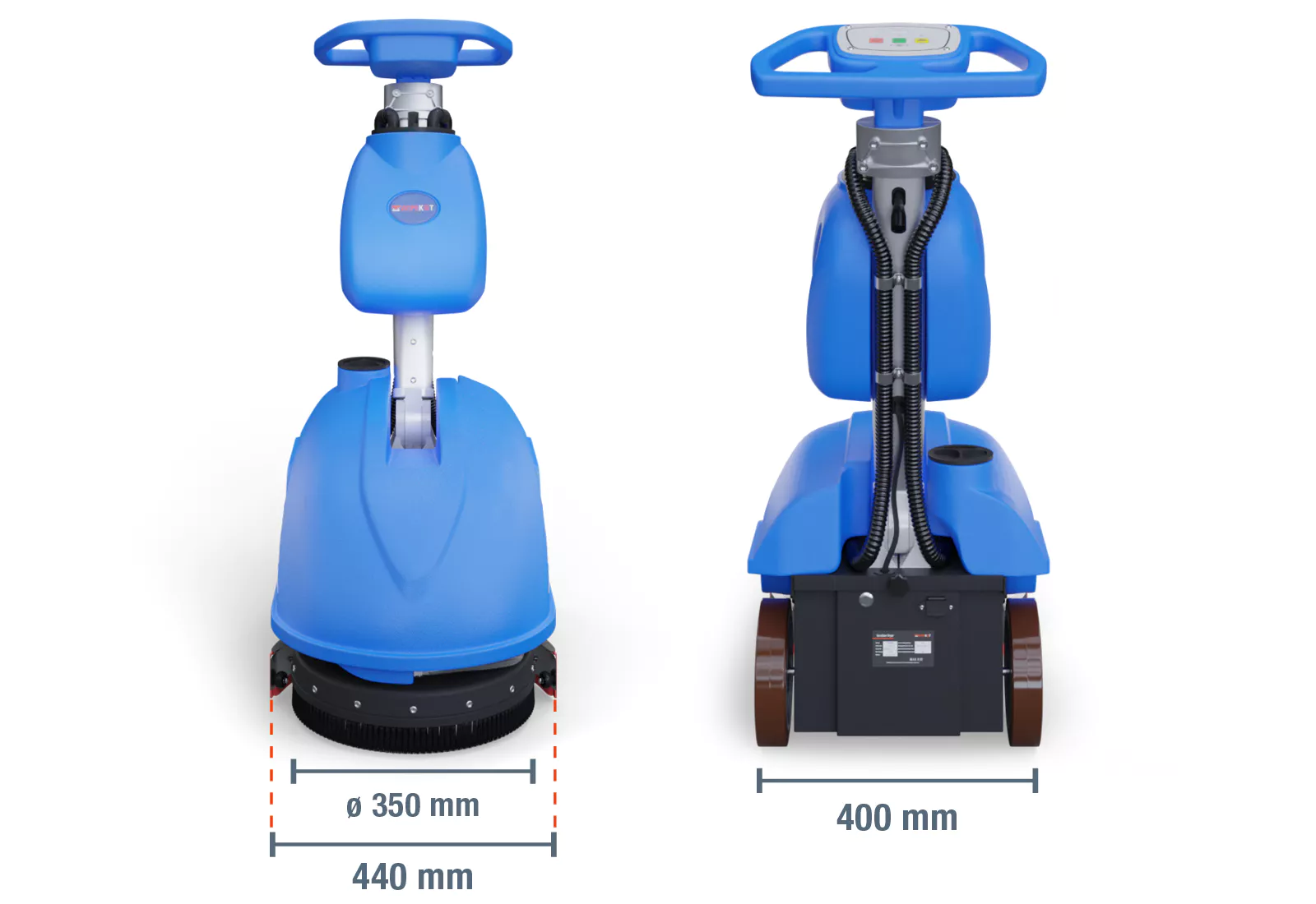 Autolaveuse SWM20E avec batterie, 1.800 m²/h, diamètre de la brosse 350 mm, wipeket – Image 4