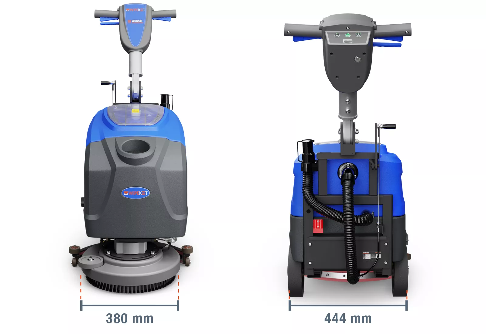 Autolaveuse WM20E avec batterie, 20 l réservoir d'eau fraîche, diamètre des brosses 390 mm, wipeket – Image 3