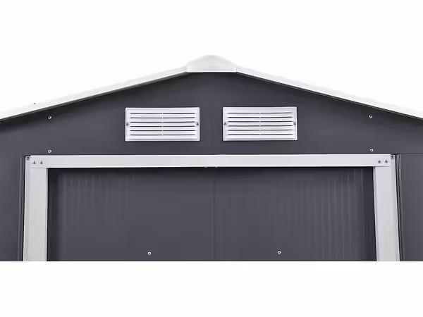 Abri de jardin métal "Vegas" - 5,29 m2 (4,83 m2 au sol) - Gris – Image 3
