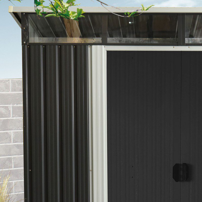 Abri de jardin métal 6,67m² Skylight anthracite + kit d'ancrage X-METAL – Image 5