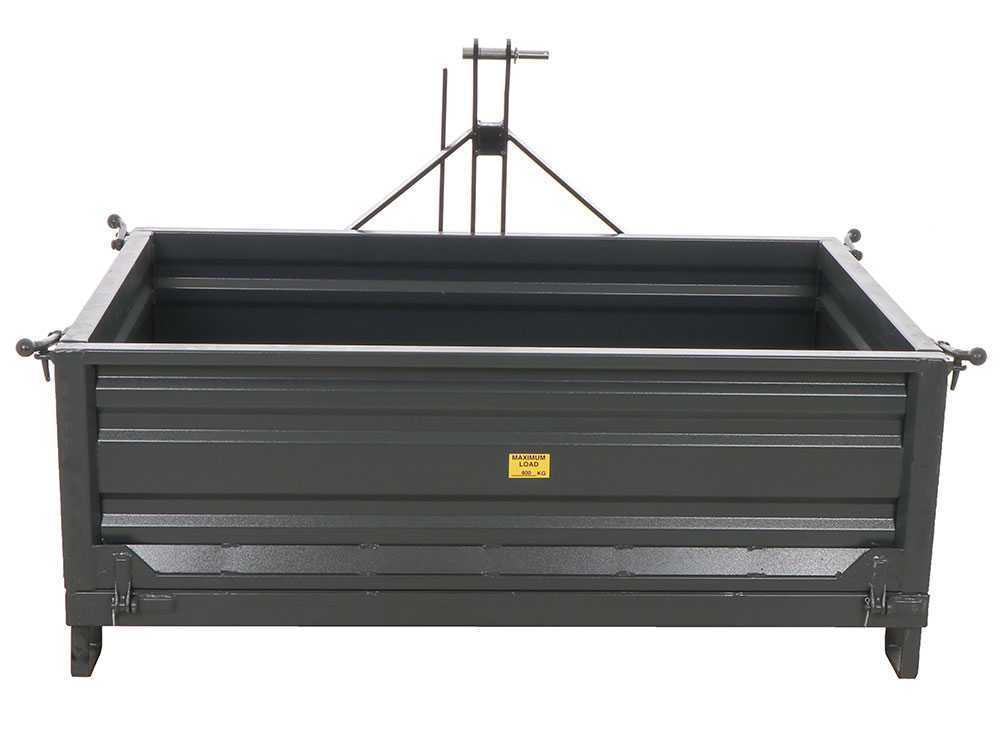 Benne pour tracteur Blackstone B-TB 140 - Basculable - 3 ridelles ouvrables – Image 4