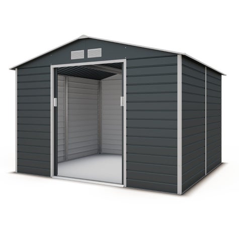 Abri de jardin métal anthracite 6,5 m² + kit d'ancrage – Image 3