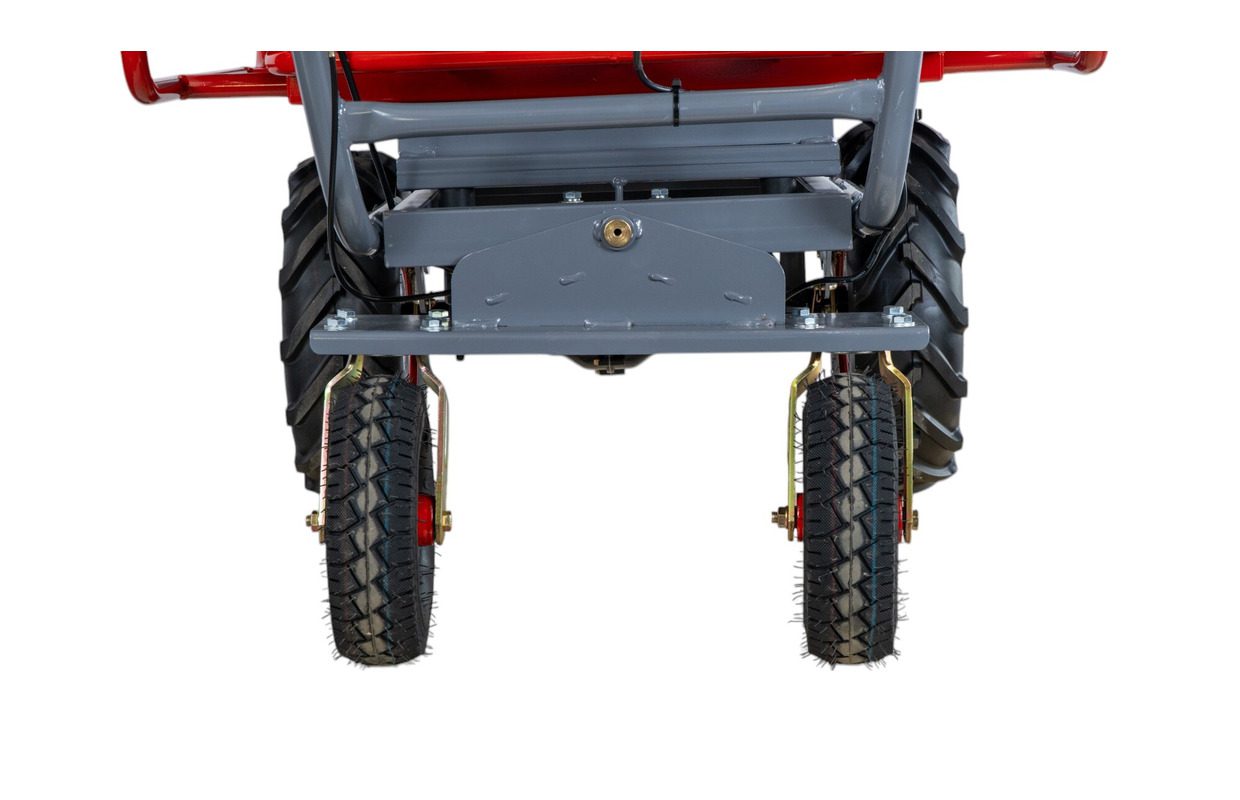 Brouette électrique 4 roues à châssis tubulaire extensible et amovible + benne plastique 300L 300KG - batterie 40V / 6Ah – Image 9