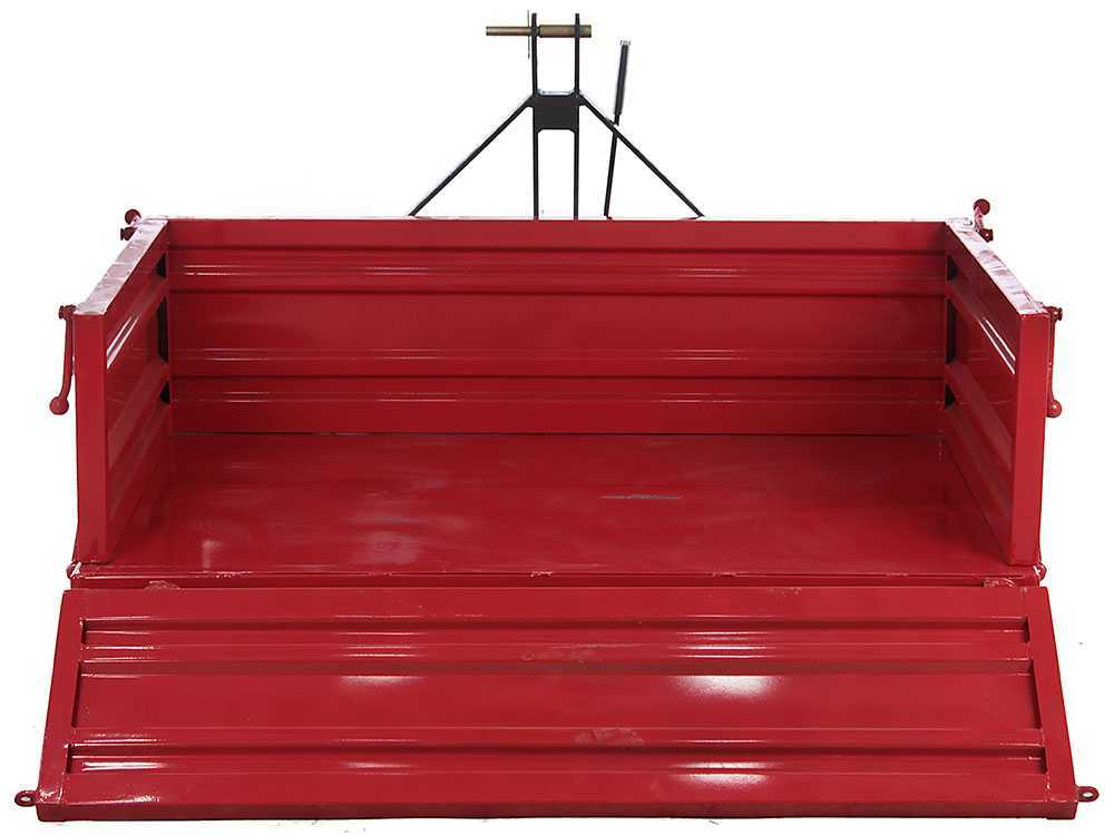 Benne 3 points pour tracteur GeoTech TRP 160 - Basculante - 3 ridelles ouvrables – Image 3