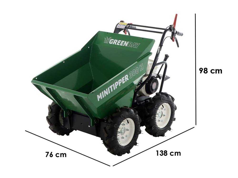 Brouette 4x4 à essence GreenBay MiniTipper 300 H - Moteur Honda GP160 – Image 2