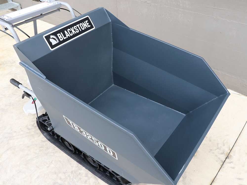 Brouette à chenilles BlackStone TB 3250 D - Caisson dumper manuel - capacité de charge maximale 320 Kg – Image 3