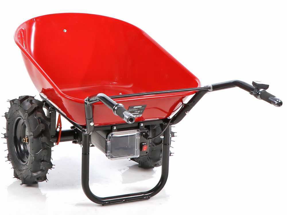 Brouette électrique avec roues traktor Geotech CAR 260T-100 - Batterie de 40V et 6 Ah – Image 3