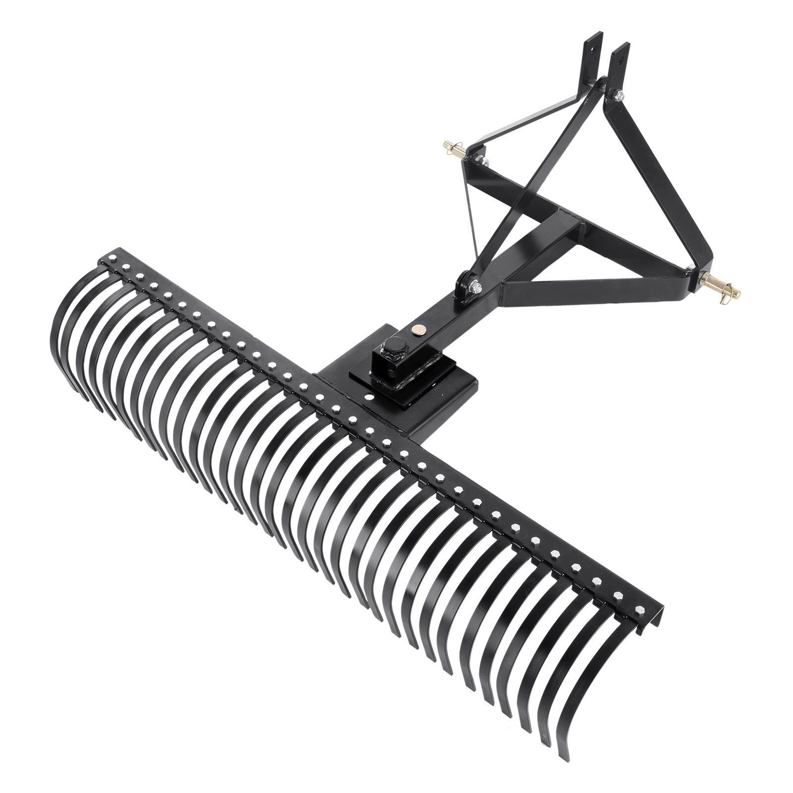 VEVOR Râteau déchaumeur à gazon à 3 points catégorie 1 1525 mm avec accessoires – Image 2