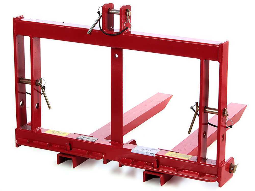 GeoTech D300 - Fourche à palettes pour tracteur - Portepalette postérieure - Capacité de charge 300 Kg – Image 4