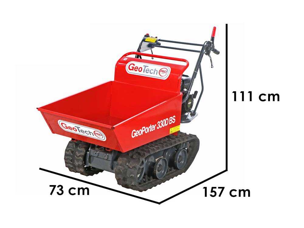 GeoTech GeoPorter 330D BS - Brouette à moteur - benne dumper charge 300 kg – Image 2