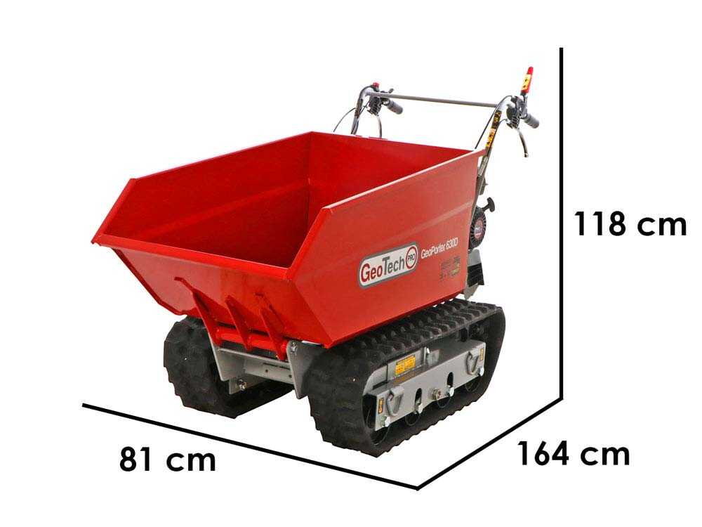 GeotechPro GeoPorter 630D - Brouette à moteur sur chenilles - Benne dumper 600Kg – Image 2
