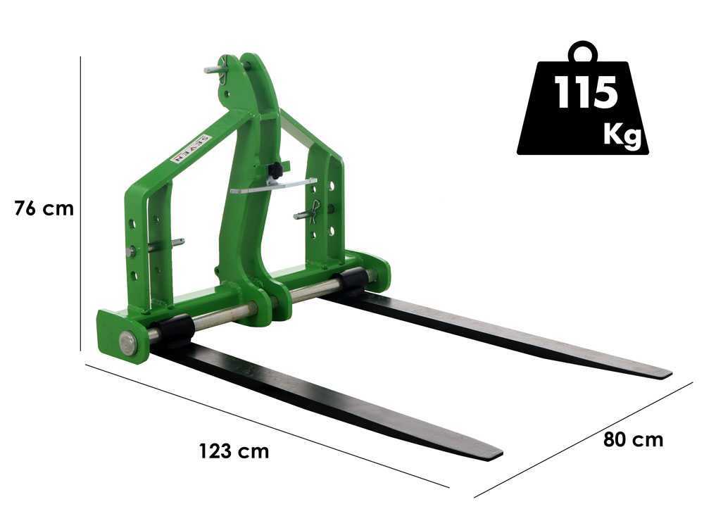 Seven Italy LIFT_2 - Fourche à palette pour tracteur - Charge 1000 Kg – Image 2